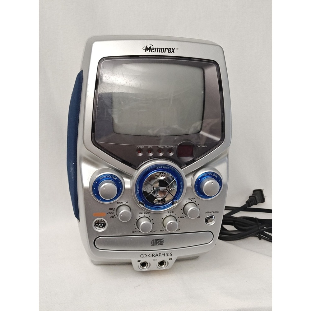 Karaoke Monitor System‎ Memorex MKS8501 CD Graphics 5.5" CD System Inputs Works